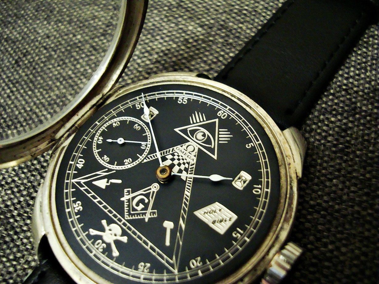 1920年代 銀無垢ケース！オメガ懐中時計ムーブメント カスタム時計 