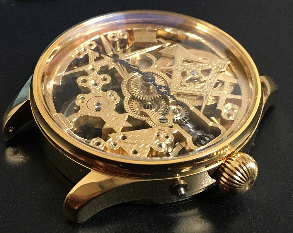 1889年 IWC 懐中時計ムーブメント使用 カスタム時計 フリーメイソン 